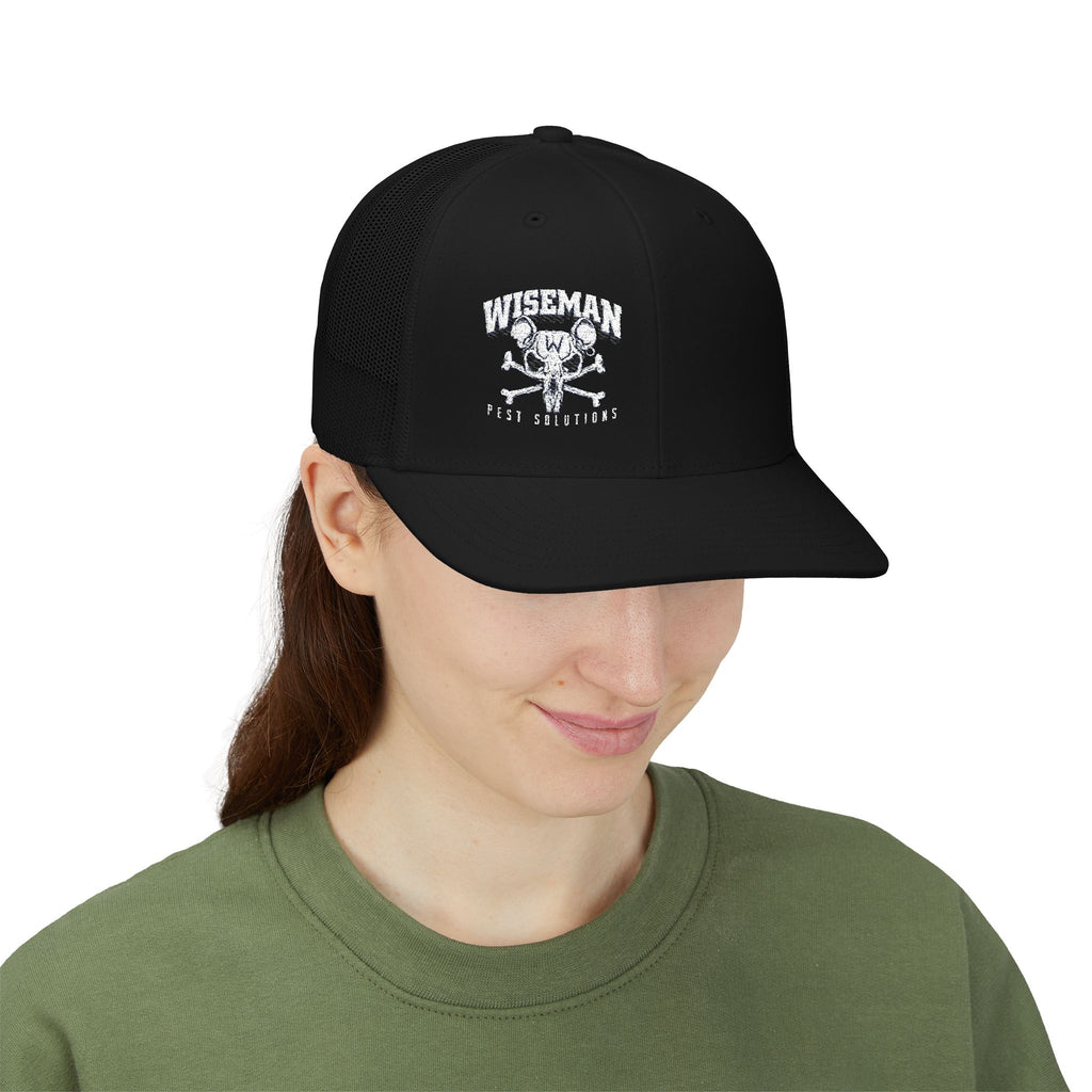 Rat Skull Trucker Cap - Wiseman Pest Solutions Snapback