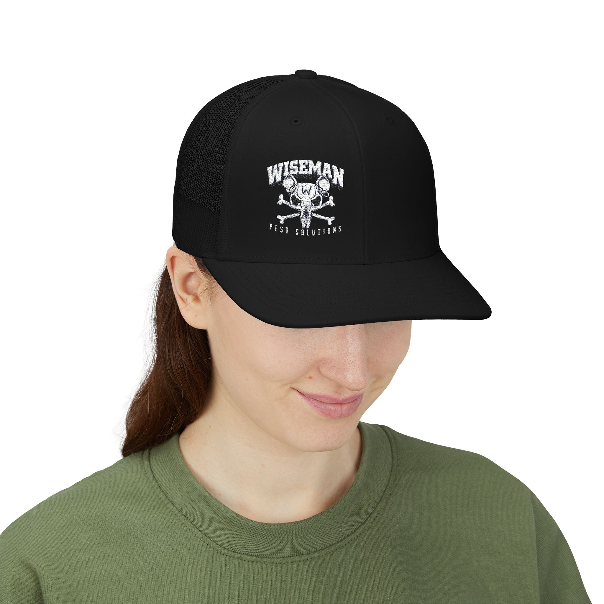 Rat Skull Trucker Cap - Wiseman Pest Solutions Snapback