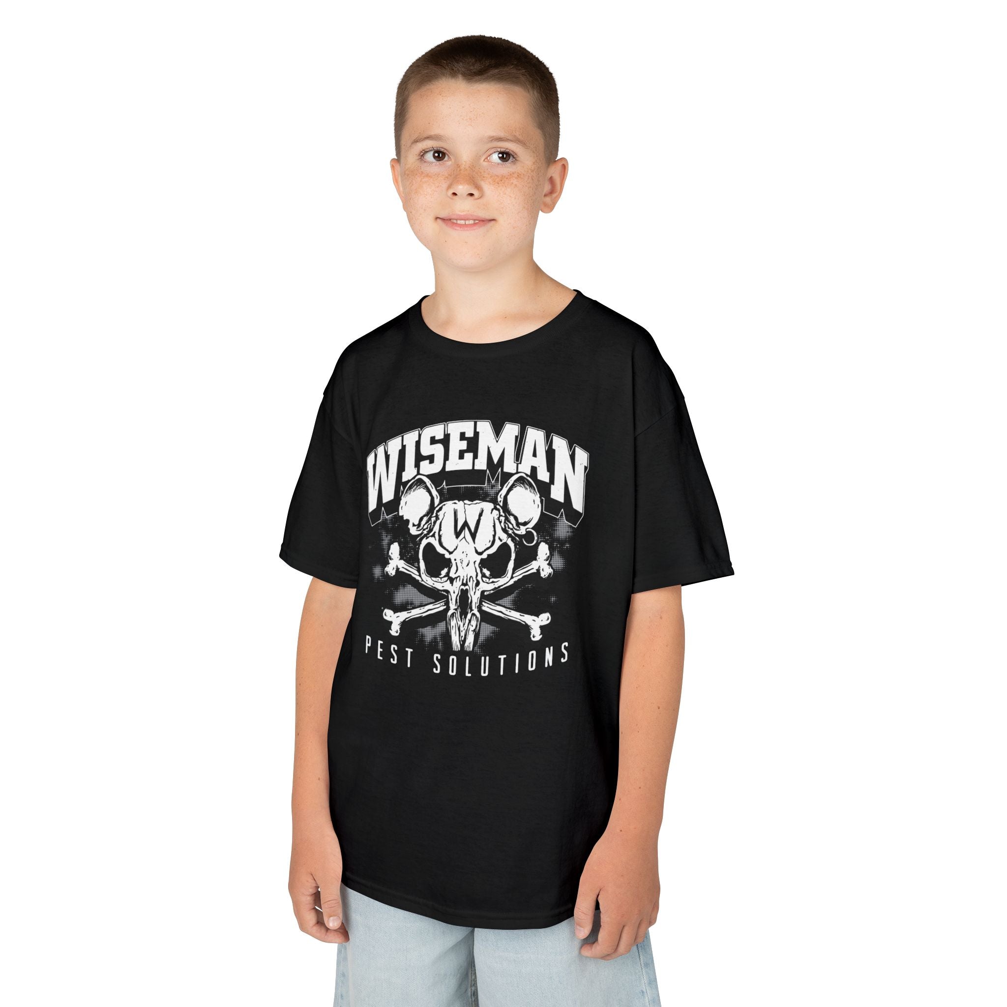 Wiseman Rat Skull Kids Tee — Edgy Graphic Tee for Boys & Girls