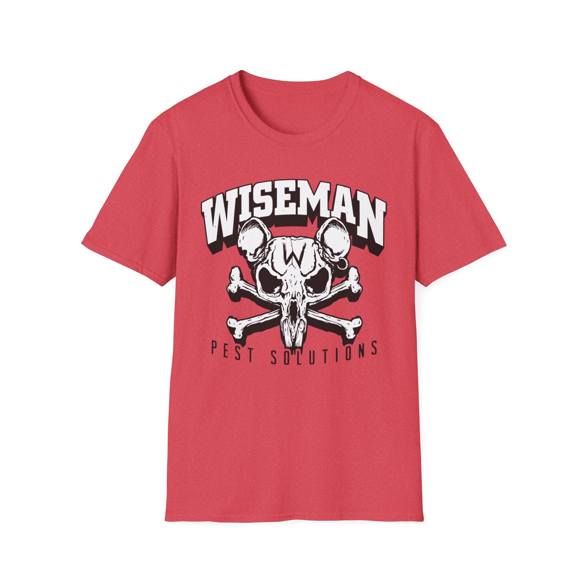 Wiseman Pest Solutions Rat Skull Logo T-Shirt | Exterminator Graphic Tee