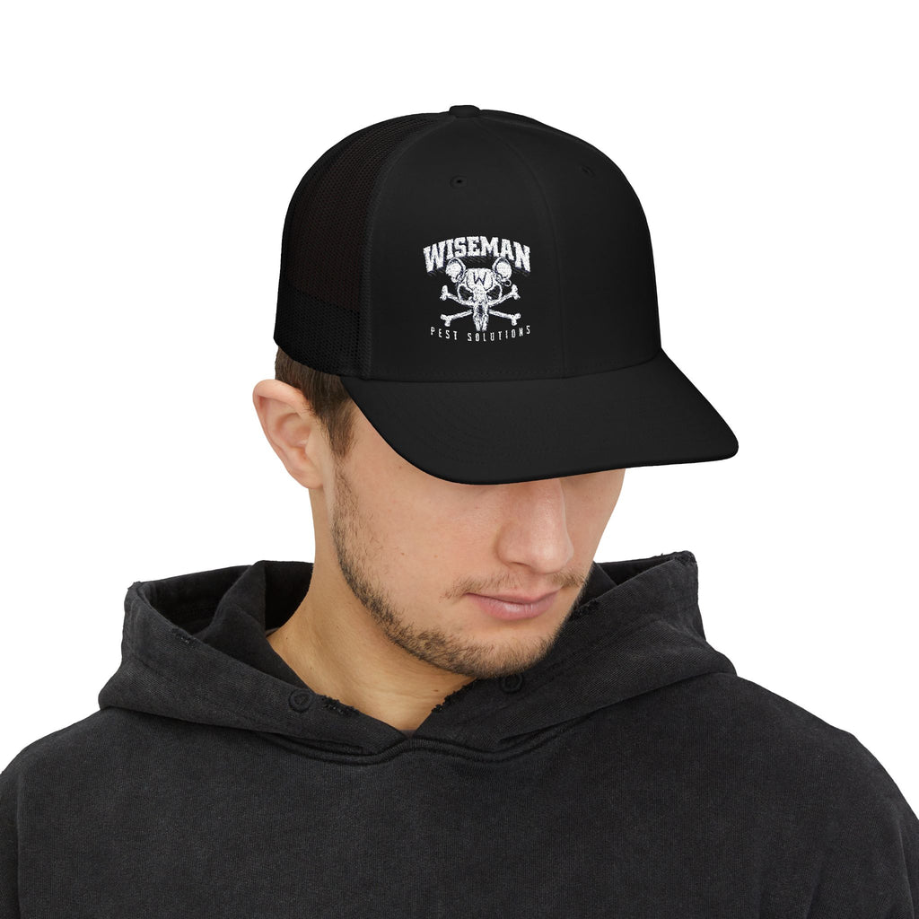 Rat Skull Trucker Cap - Wiseman Pest Solutions Snapback