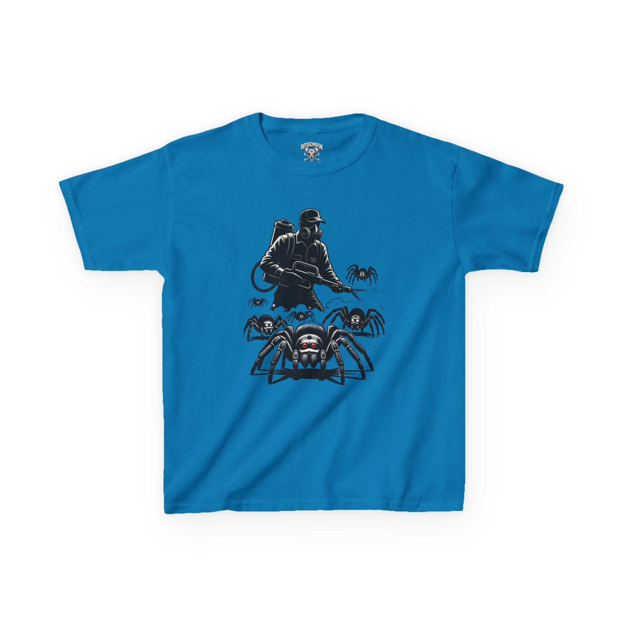 Kids Spider Apocalypse Tee — Creepy Crawly with Exterminator Graphic