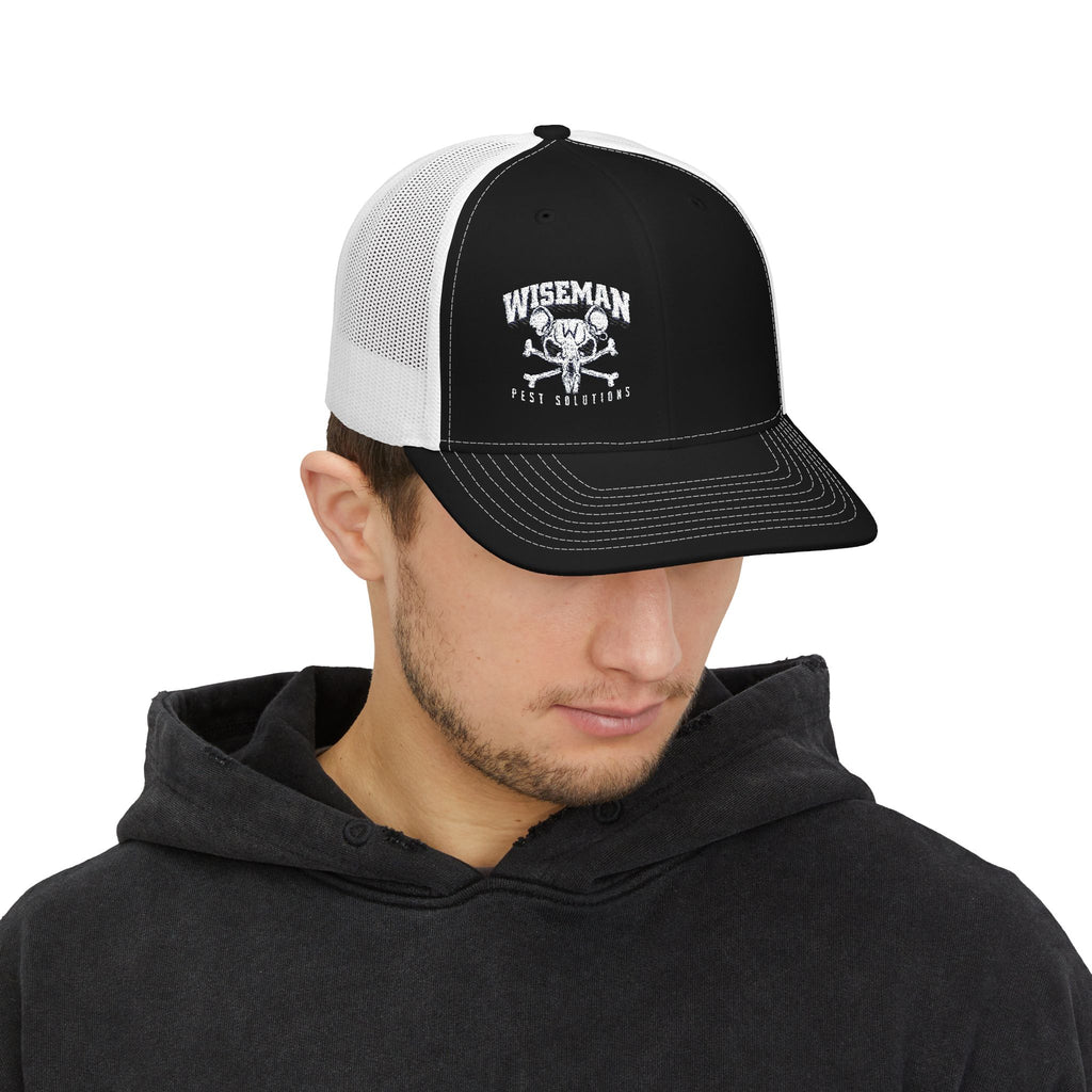 Rat Skull Trucker Cap - Wiseman Pest Solutions Snapback