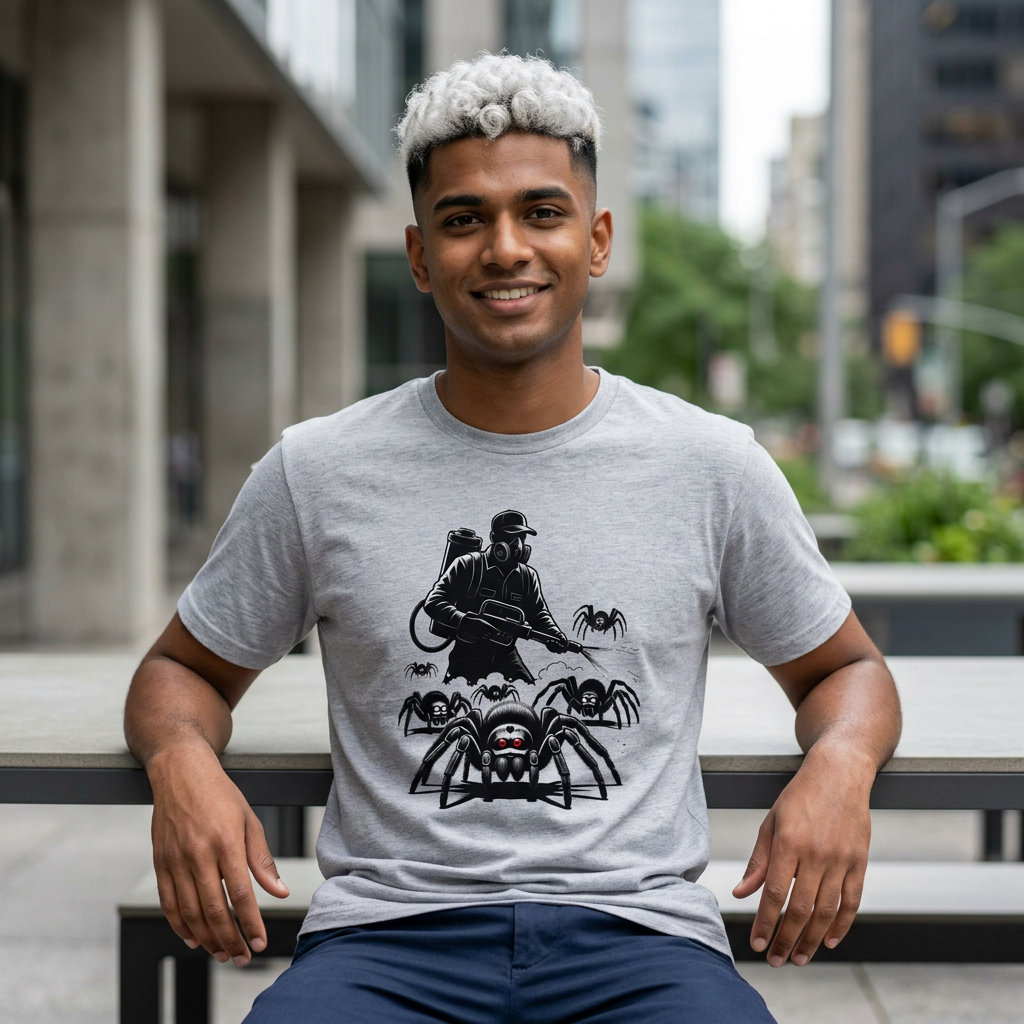 Exterminator 'Killing Spiders' Personalized T-Shirt