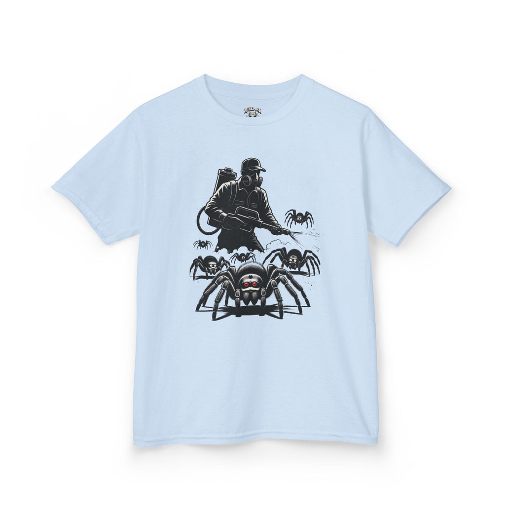 Kids Spider Apocalypse Tee — Creepy Crawly with Exterminator Graphic