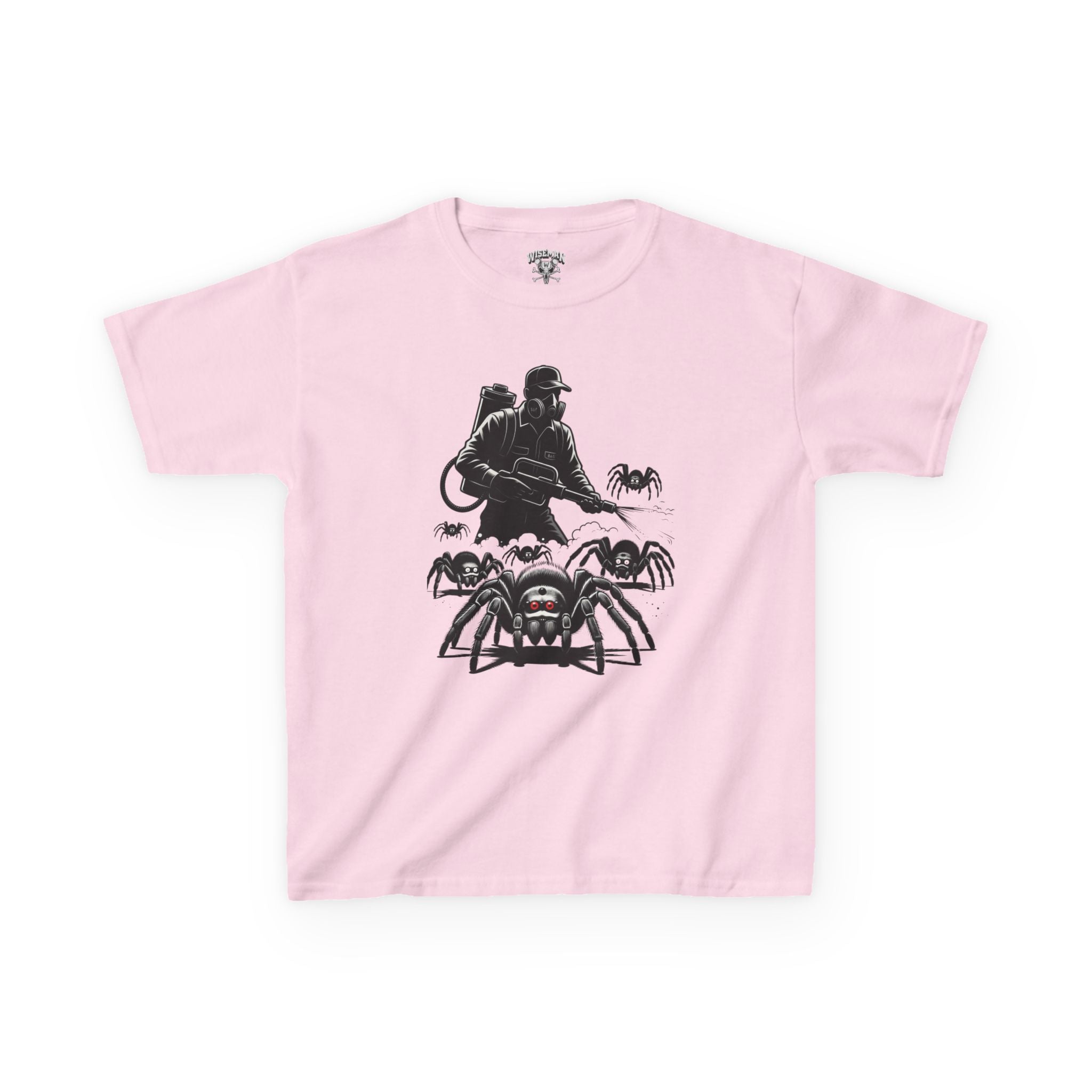 Kids Spider Apocalypse Tee — Creepy Crawly with Exterminator Graphic