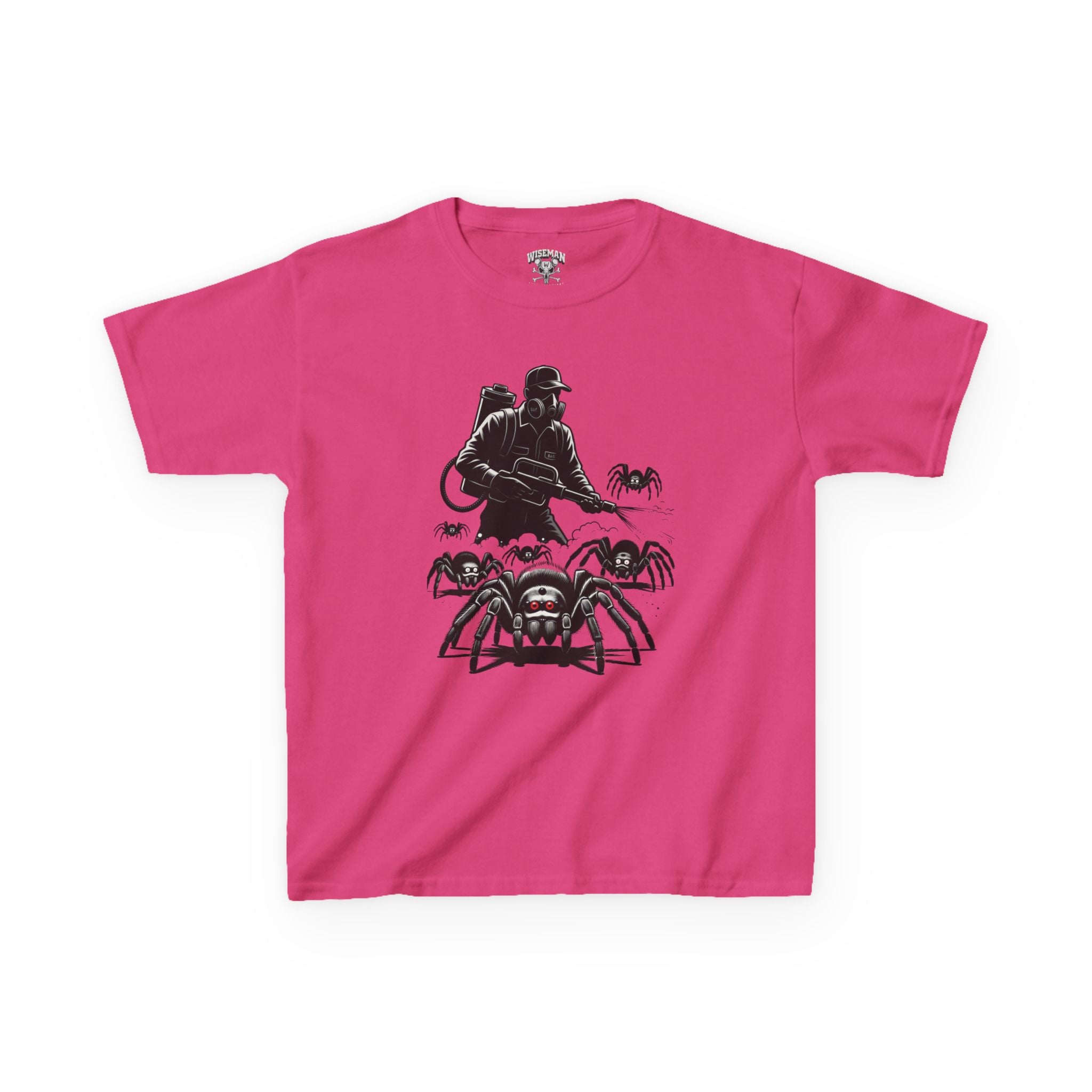 Kids Spider Apocalypse Tee — Creepy Crawly with Exterminator Graphic