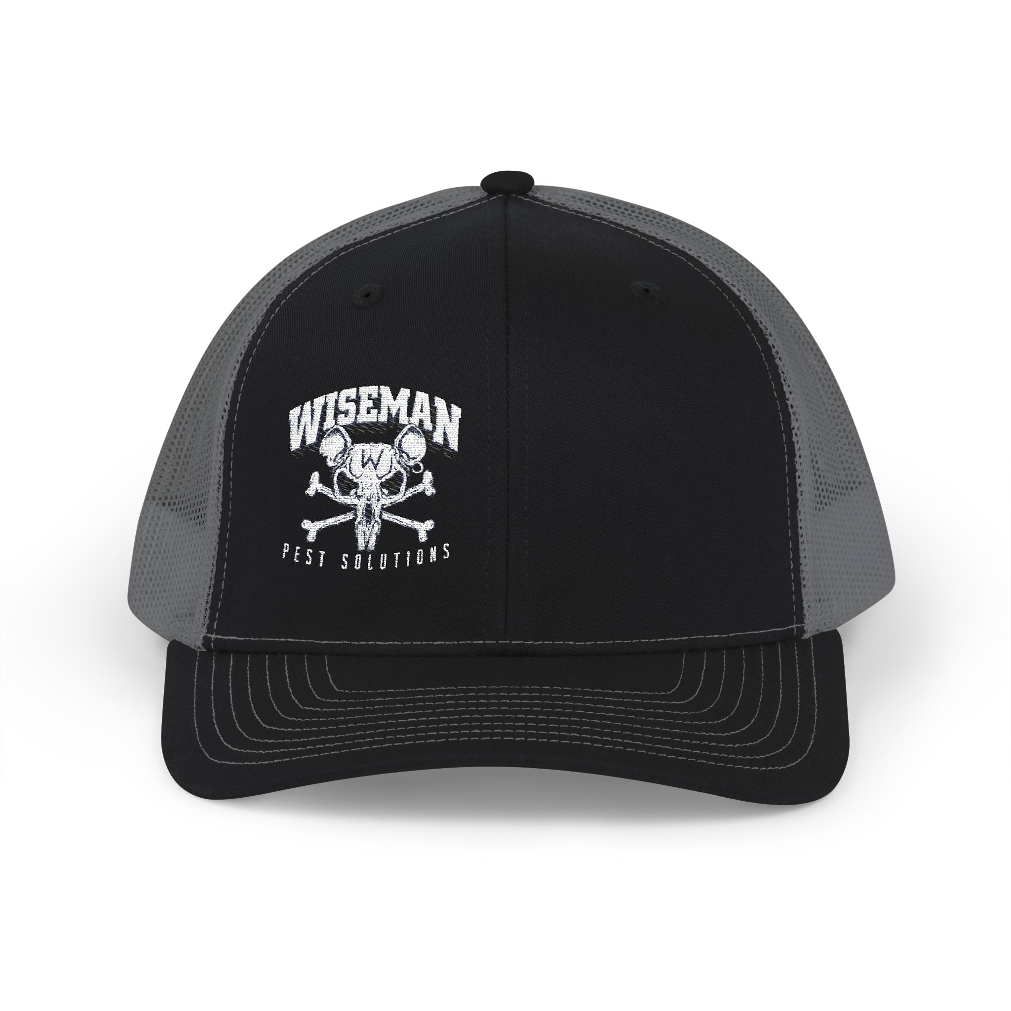 Rat Skull Trucker Cap - Wiseman Pest Solutions Snapback