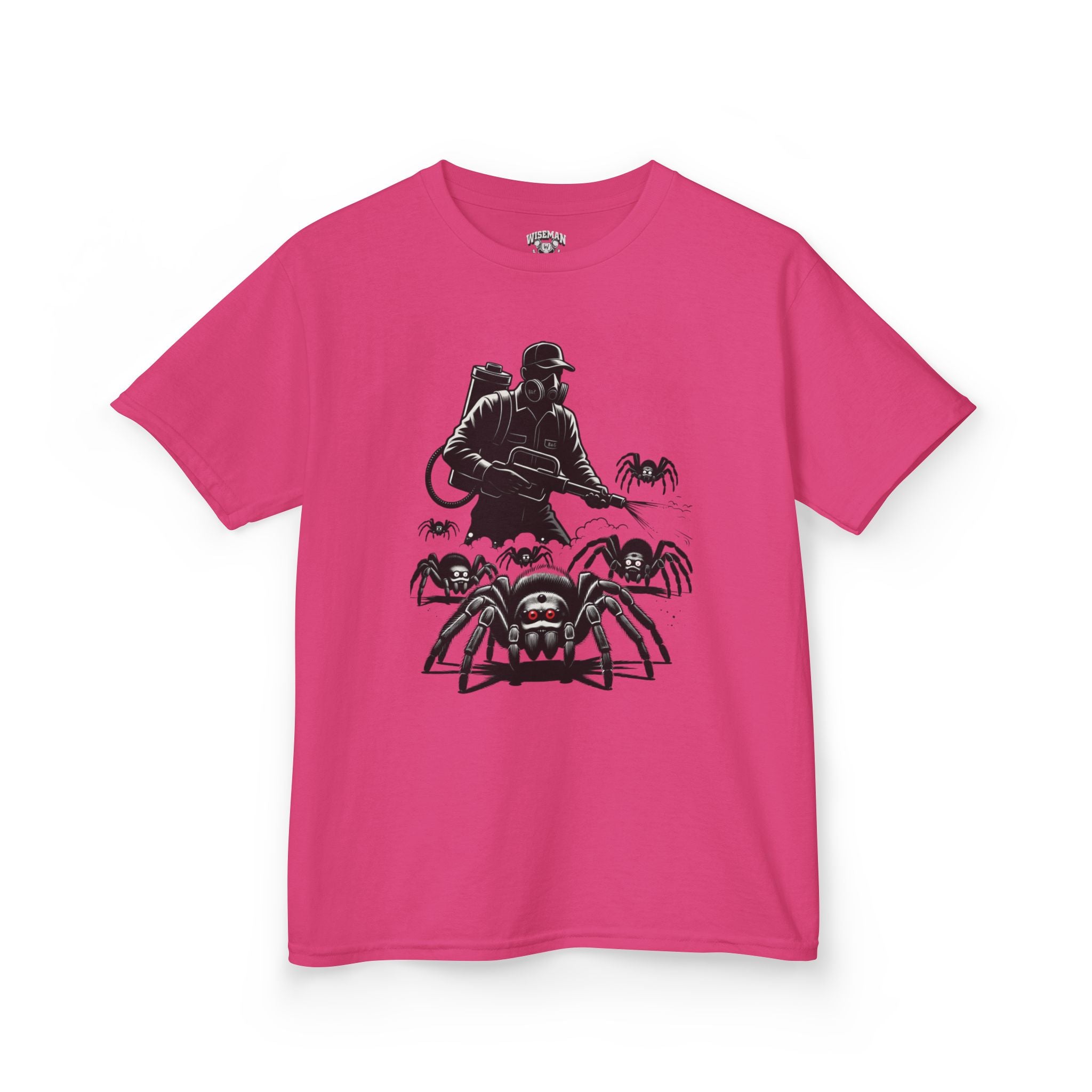 Kids Spider Apocalypse Tee — Creepy Crawly with Exterminator Graphic
