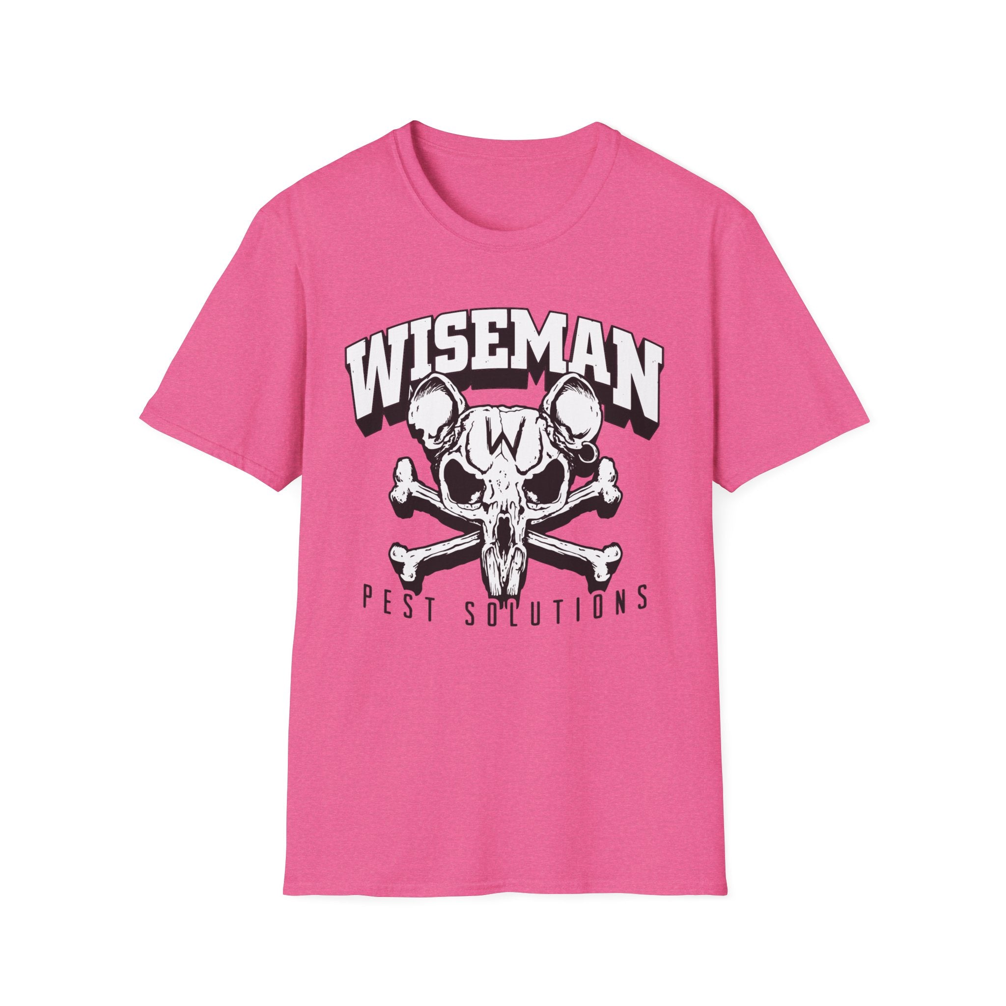 Wiseman Pest Solutions Rat Skull Logo T-Shirt | Exterminator Graphic Tee