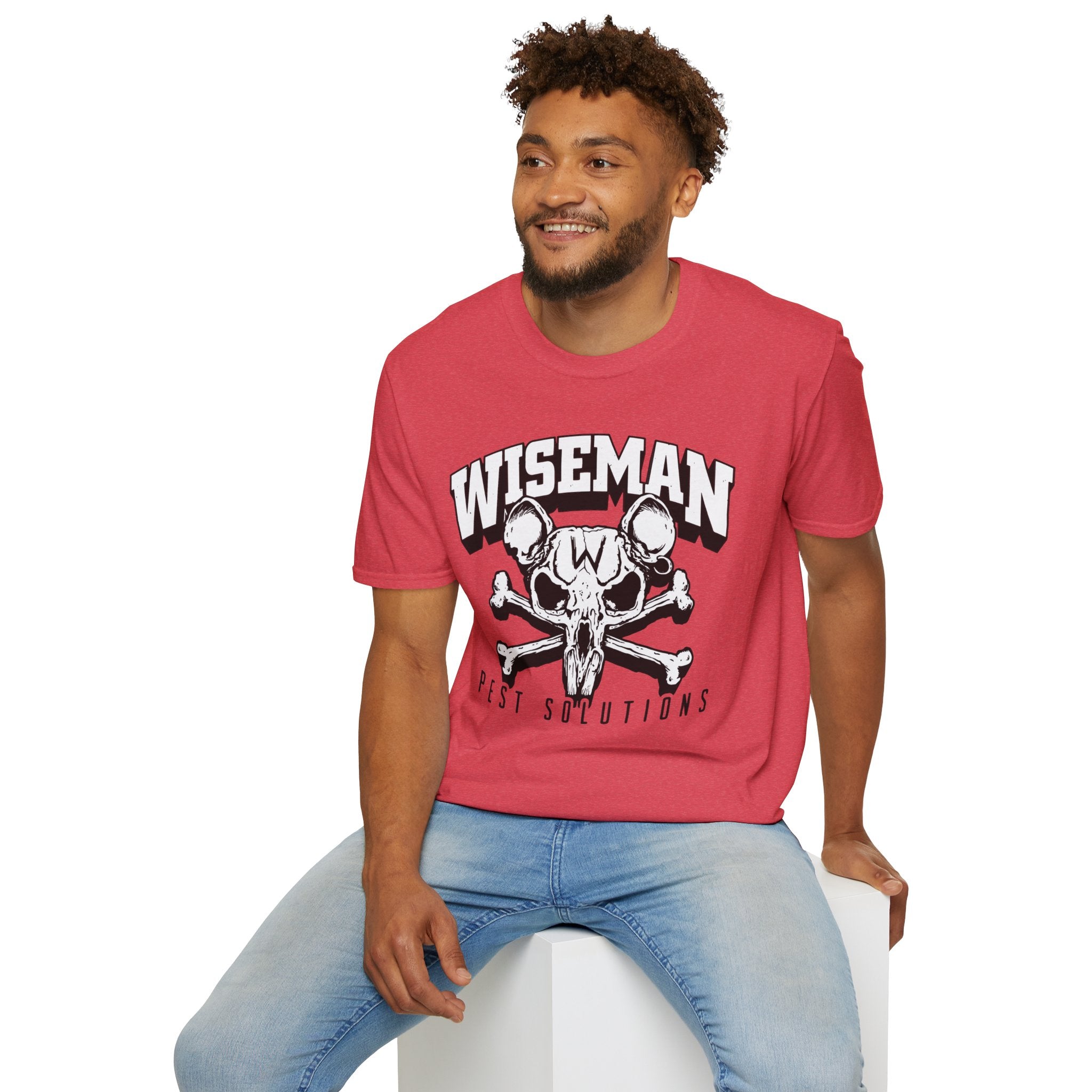 Wiseman Pest Solutions Rat Skull Logo T-Shirt | Exterminator Graphic Tee