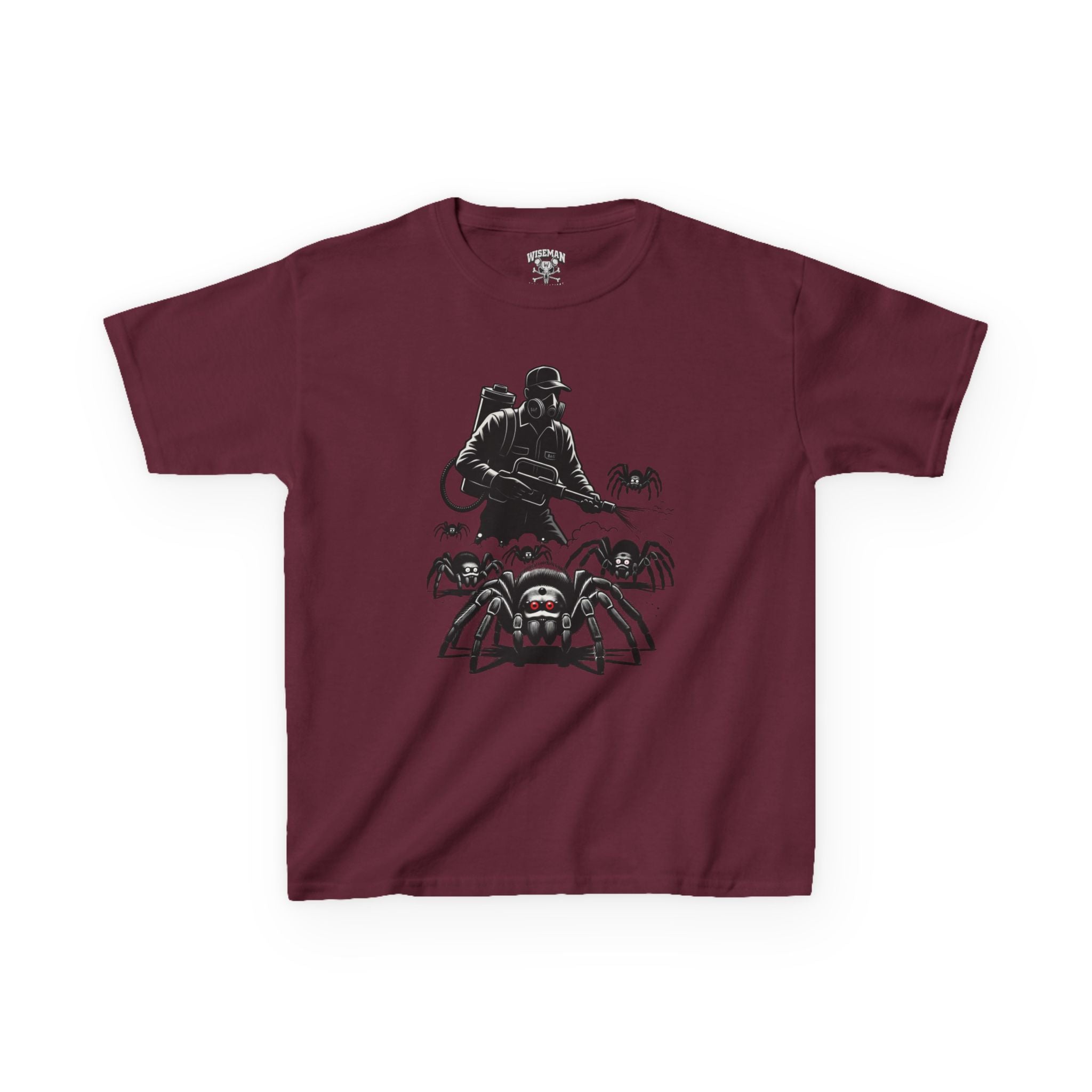 Kids Spider Apocalypse Tee — Creepy Crawly with Exterminator Graphic